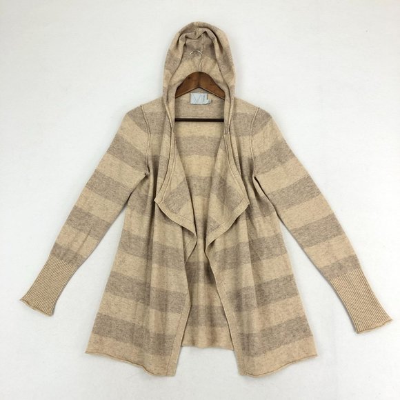 Michael Stars Women's One Size Brown Extra Fine Wool Cashmere Blend Cardigan - Picture 1 of 8
